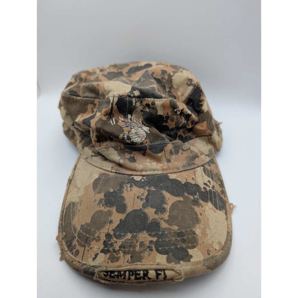 USMC Cap Hat Hat One Size Green Digital Camo‎ Camouflage Semper Fi Marine Corp